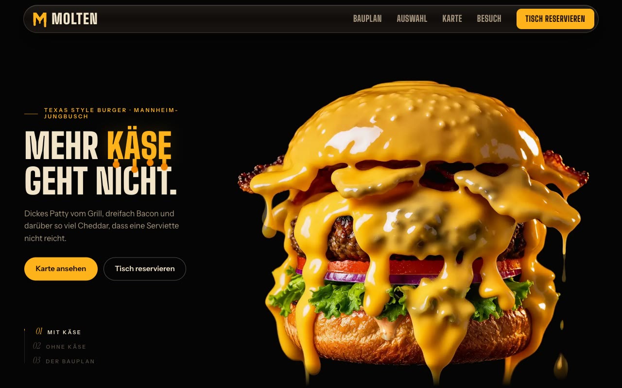 Website von Molten